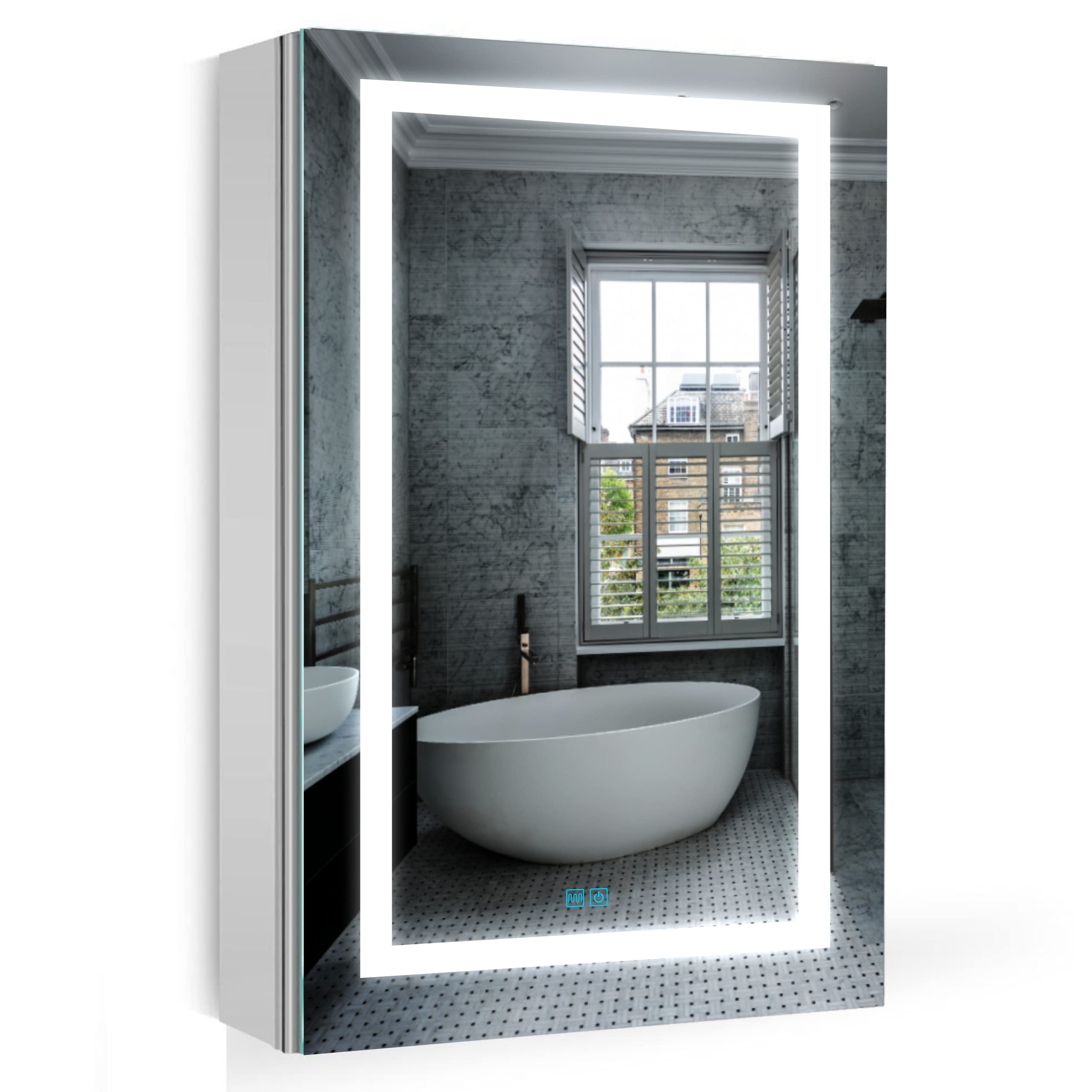 Buy Illuminated LED Bathroom Mirror with Corner