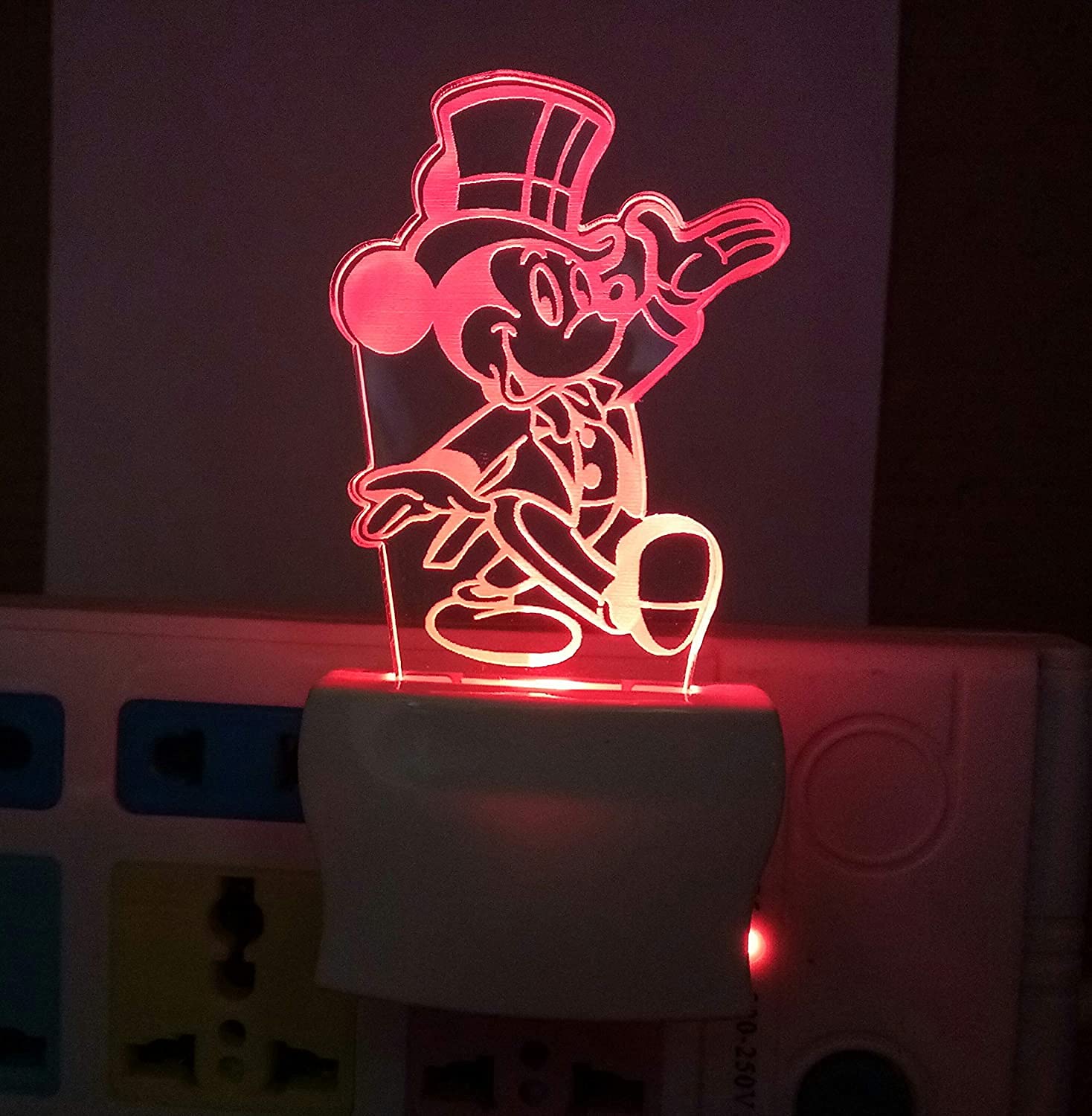 Buy Talgo Mickey Mouse Acrylic 3D Optical Illusion Night Lamp, RGB