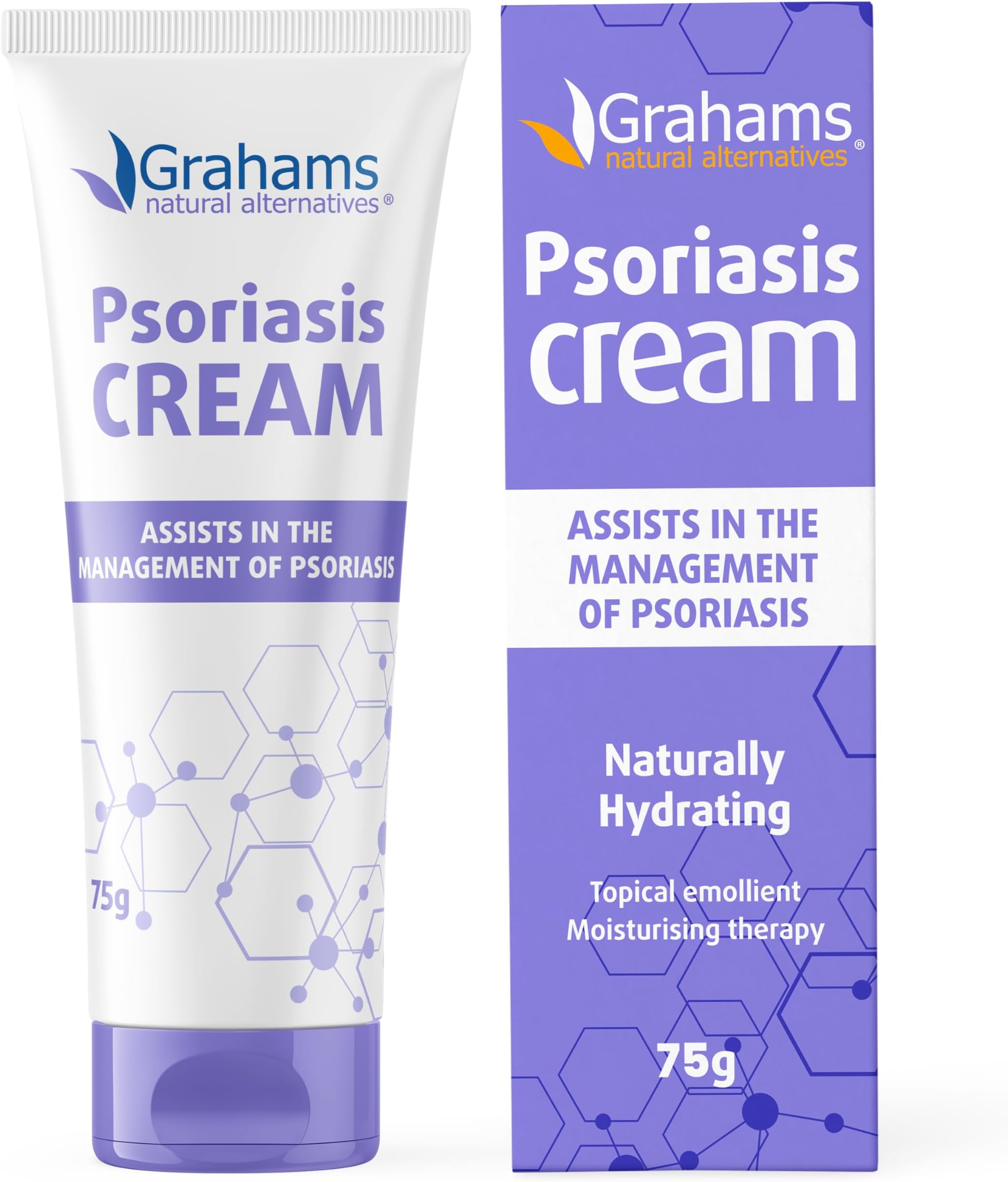 – Grahams Natural Moisturising Psoriasis Cream - For Body, Face & Scalp Psoriasis Treatment - Calendula, Manuka Honey, Urea - Scale, Dry Skin & Itch Relief - Clinically Proven, Steroid-Free, 1 x 75 g