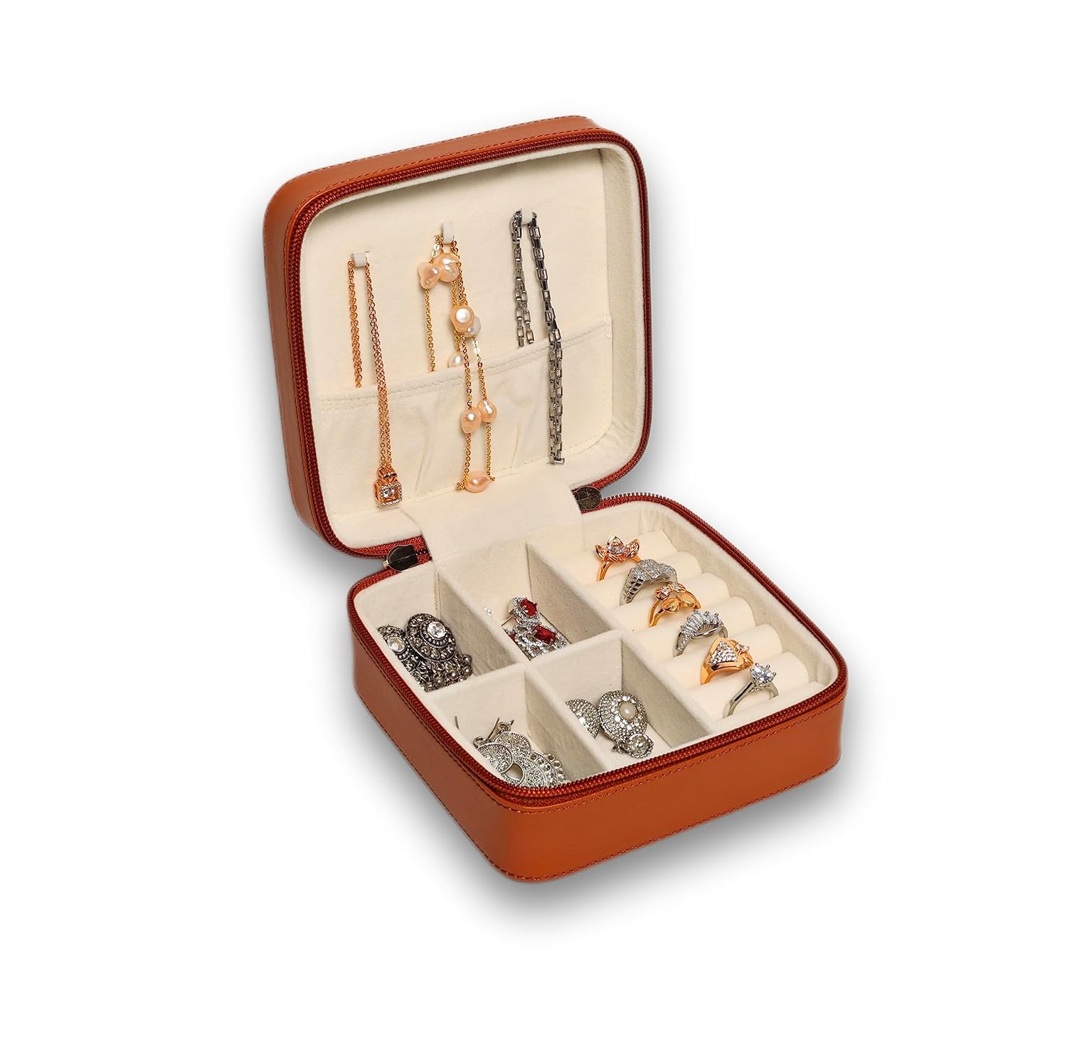 Rich India Vegan Leather Jewellery Box for Women Girls and Brides