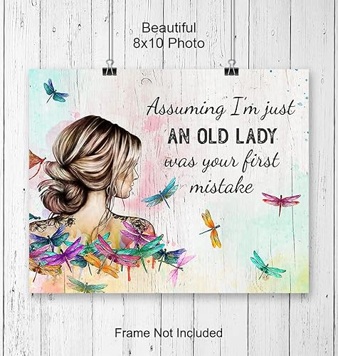 Miniatura 3 de Assuming I'm Just An Old Lady - 40th 50th 60th 70th Birthday Gifts for Women - Hippie Boho Living room Decor - Boho Wall Art - BFF Best Friend
