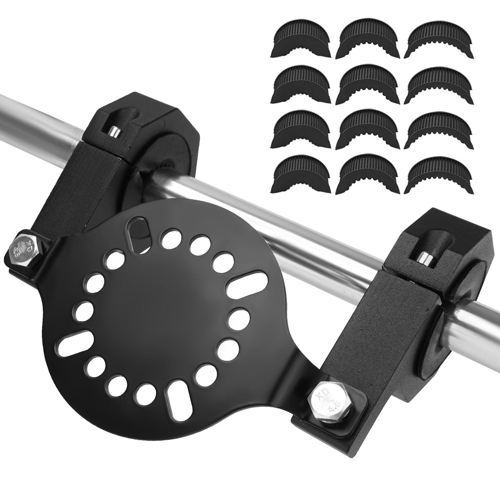 JERBOR Upgraded UTV ATV Gas Can Mount, Oil Gasoline Tank Mounting Holder Fit for Polaris RZR for Pioneer for Can Am Maverick X3 Commander Talon, Fit for 1''-2'' Roll Cages and Most of Gasoline Pack-image-6