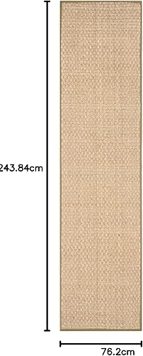 Vista 592 de Safavieh NF114A Natural Fiber Collection - Alfombra de fibras naturales de patrón trenzado, varios colores (5 x 8 pies), Fibras naturales, azul