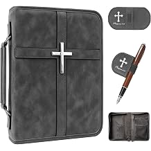 Vegan Leather Bible Case, Bible Bag with Magnetic Bookmark,Bible Cover Case