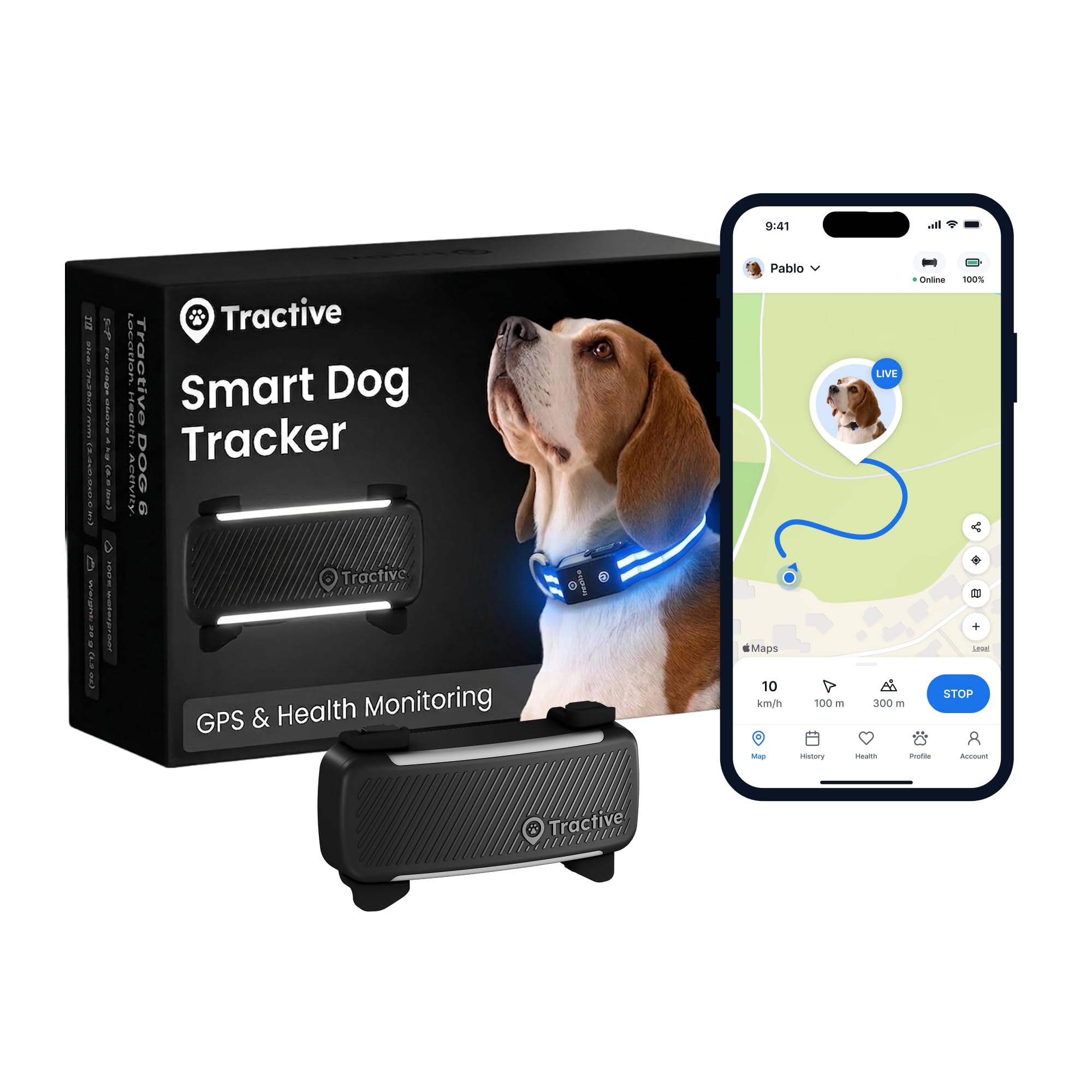 その他 Tractive GPS & Health Tracker for Dogs Amazon.com: Tractive Smart Dog GPS Collar | Live Pet Tracker with