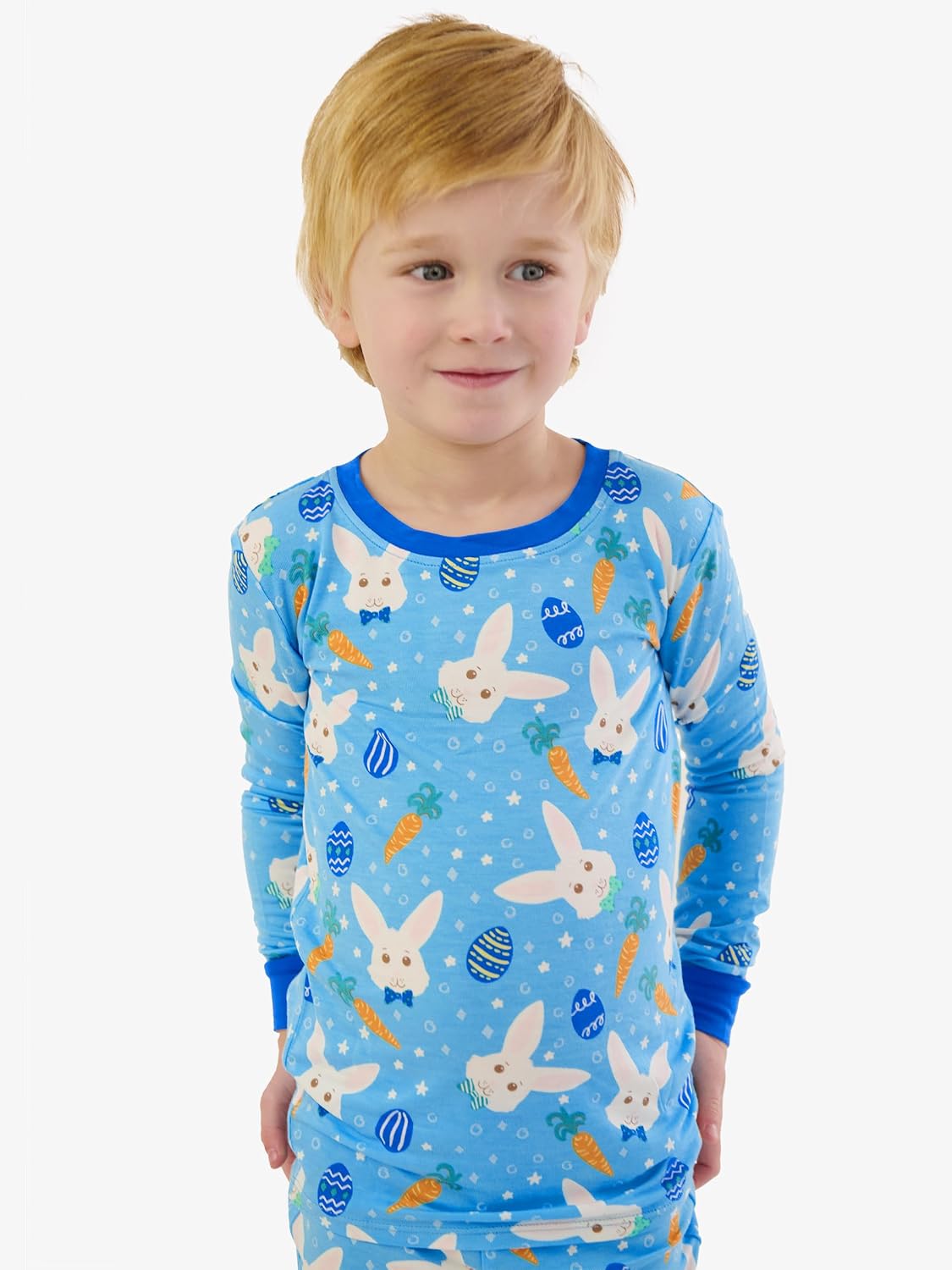 Unisex Child Viscose from Bamboo Long Sleeve Pajama Set