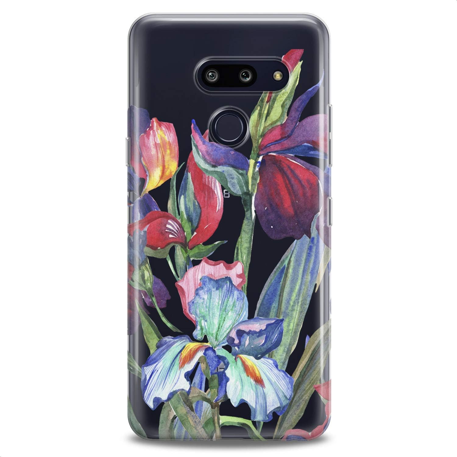 Case Replacement for LG G7 ThinkQ Fit Velvet G6 V60 5G V50 V40 V35 V30 Plus W30 Slim fit Clear Colorful Floral Print Cute Pattern Flexible Silicone Modern Flowers Soft Design Cute Iris Bloom image 5