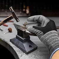 Vista 4 de KAYGO KG15P - Guantes de trabajo con revestimiento de poliuretano, nailon Lite, para la seguridad, revestimiento de poliuretano gris, muñeca de Azul