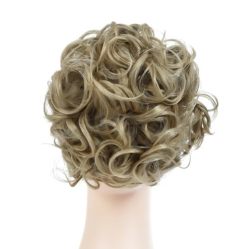 Miniatura 9 de Rose bud Chignon - Extensiones de moño rizado para mujer, peinetas sintéticas en moño desordenado