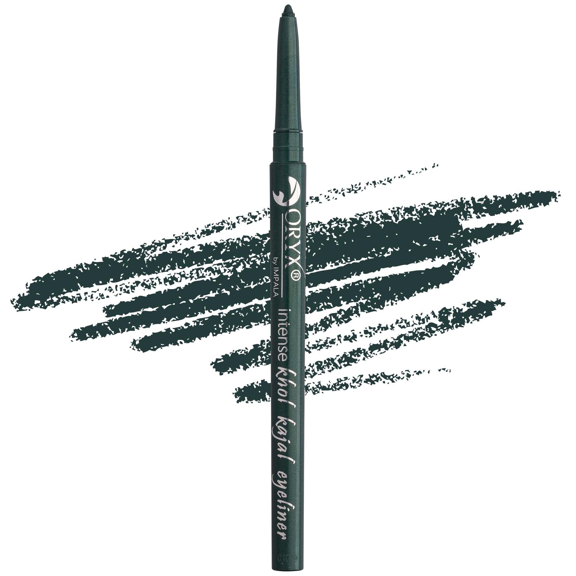 IMPALA | Oryx Khol Kajal Eye Pencil Smoky Green Blackened 01 | Waterproof Eyeliner | Precise Finish Eye Liner | Creamy and Easy to Apply | Intense, Long-Lasting, and Water-Resistant Color