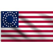 DMSE 35 Star Circular USA Historical Flag 3X5Ft Foot 100% Polyester 100D Flag
