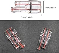 Vista 3 de Pie prensatelas Clear View, prensatelas de 1/4 pulgadas, apto para máquina de coser Singer Brother Babylock Janome Simplicity de vástago bajo