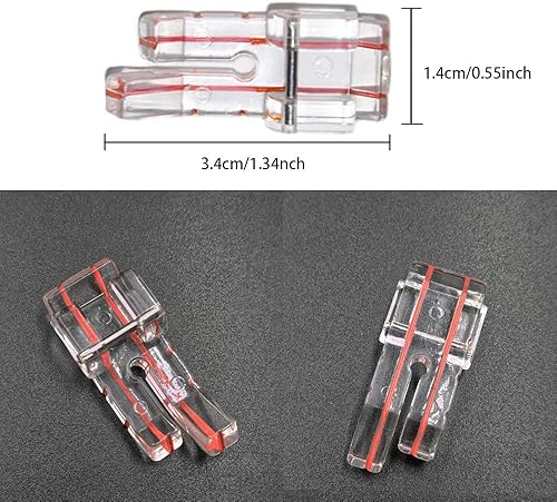 Miniatura 3 de Pie prensatelas Clear View, prensatelas de 14 pulgadas, apto para máquina de coser Singer Brother Babylock Janome Simplicity de vástago bajo (2