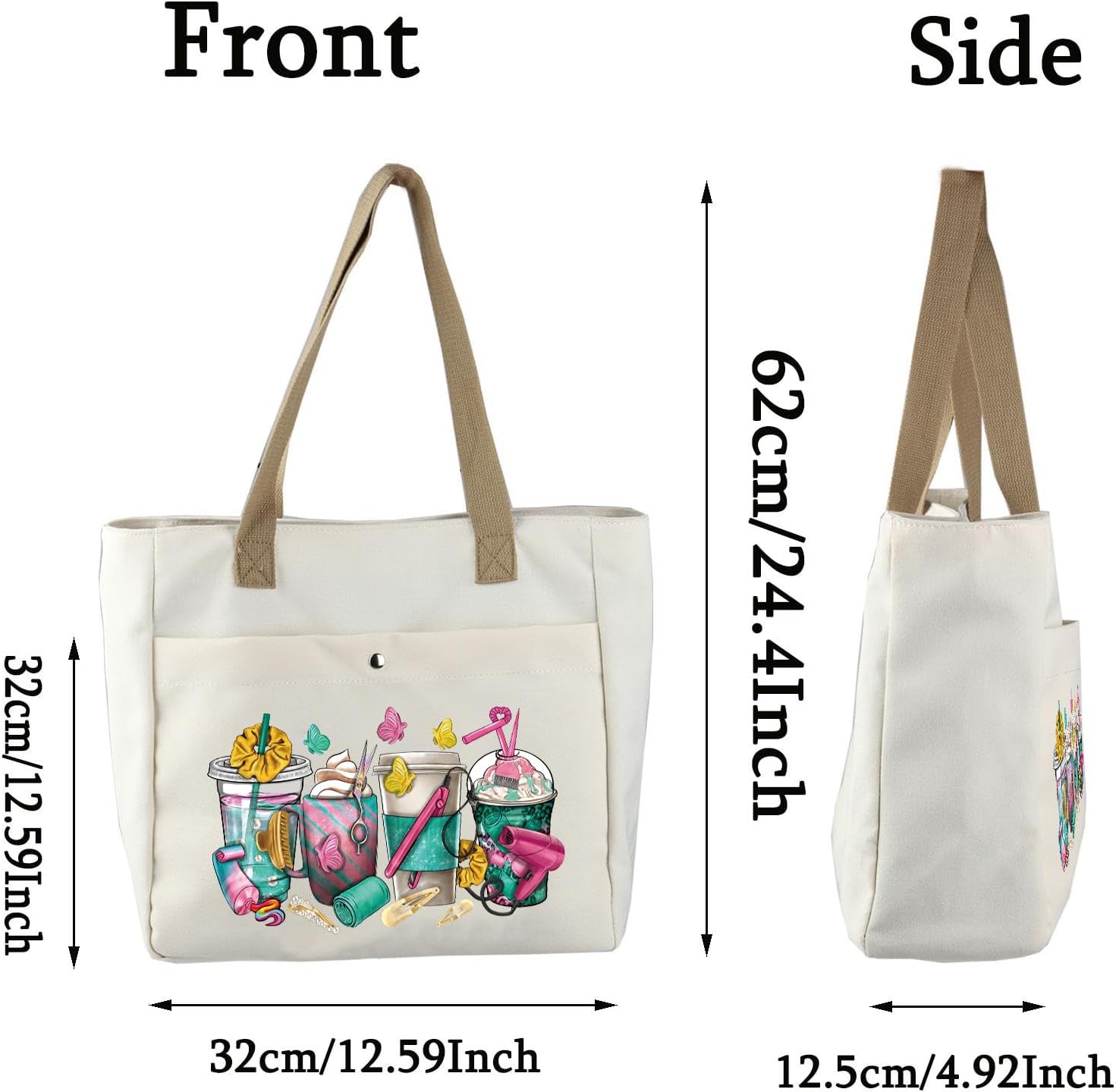 BLUPARK Hairstylist Coffee Tote Bag - Hairdresser Gift and Accessories for Coffee Lovers - Image 4