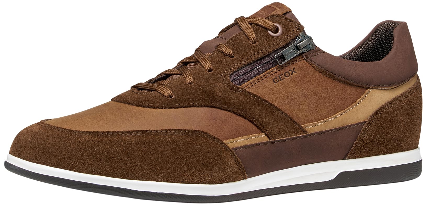 Geox Hombre Cognac Caramel U Renan A, Zapatillas 46 Eu