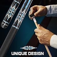 Vista 4 de Palo de billar de 58" con punta de 13 mm de arce canadiense, taco de billar con envoltura de lino irlandés