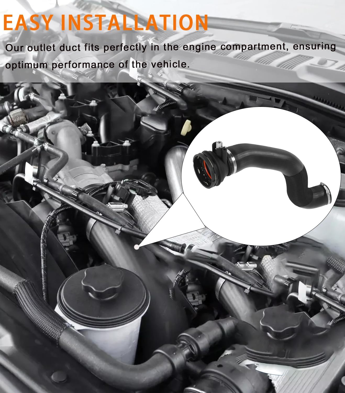 Turbo Intercooler Outlet Tube Compatible with 2017 2018 2019 Ford F-250 F-350 Super Duty 6.7L Powerstroke Replace# HC3Z-6F073-B