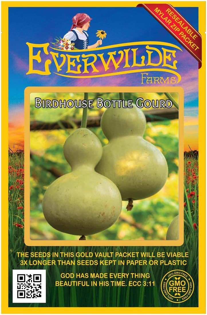 Giant Bottle Gourd Seed, Lagenaria leucantha var gourda,For ornamental use only.(25