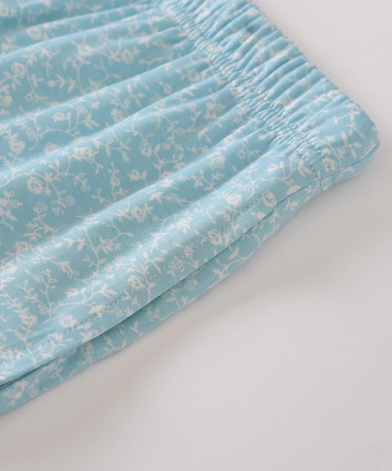 Latuza Women's Bamboo Viscose Floral Capri Pajama Pants XL Aqua Rose