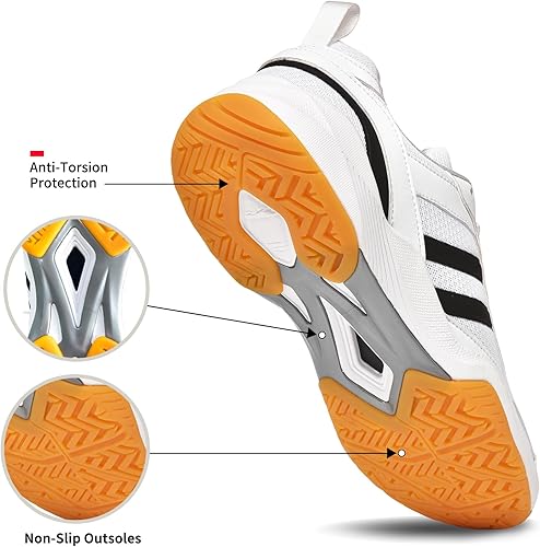 Miniatura 5 de Zapatos ligeros de pickleball para hombres y mujeres, zapatos de tenis de corte con arco para todas las canchas, entrenamiento de cancha para