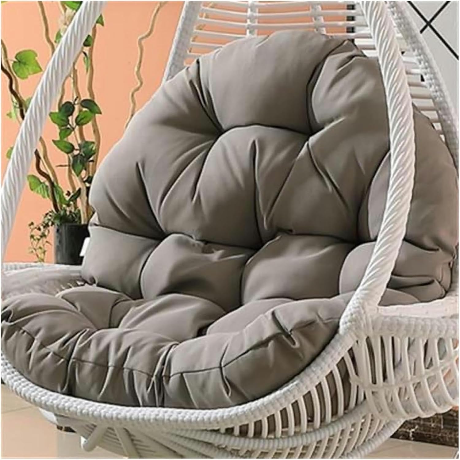 120x80cm Egg Chair Cushion Replacement, Thicken Hanging Basket Chair Cushions Washable (Cushion only)(Dark Blue)