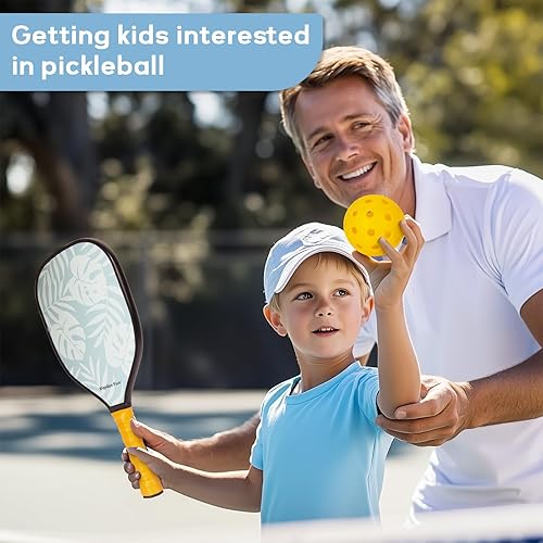 Miniatura 4 de Juego de 2 palas de pickleball aprobadas por USAPA con 4 bolas de pickleball, regalos para hombres, mujeres principiantes