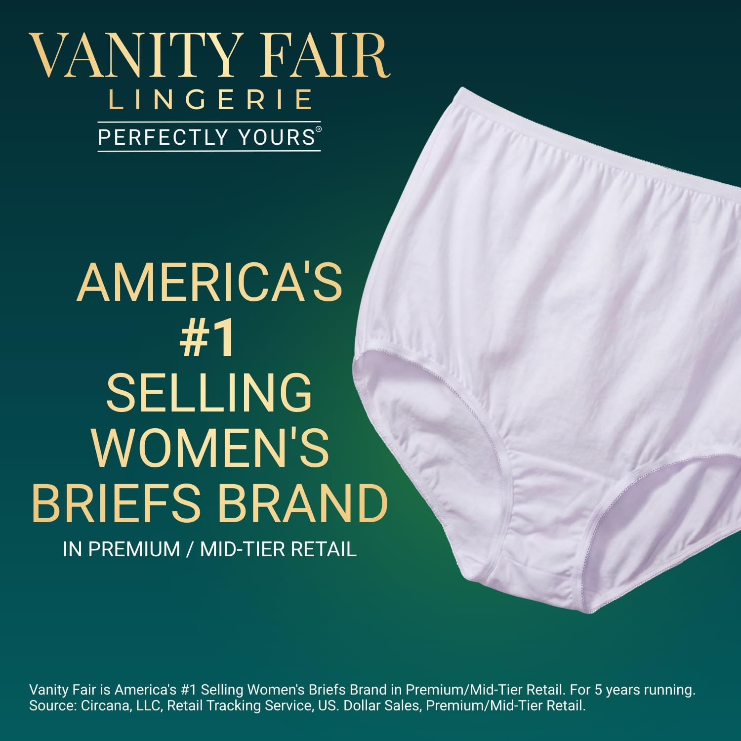 Vanity Fair Women's 3 Pack Perfectly Yours Tailored Cotton Brief Panty - Image 4