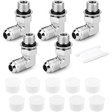 TAISHER 5PCS 90 Elbow 1/2" JIC to #8 SAE/ORB Male Hydraulic Fittings