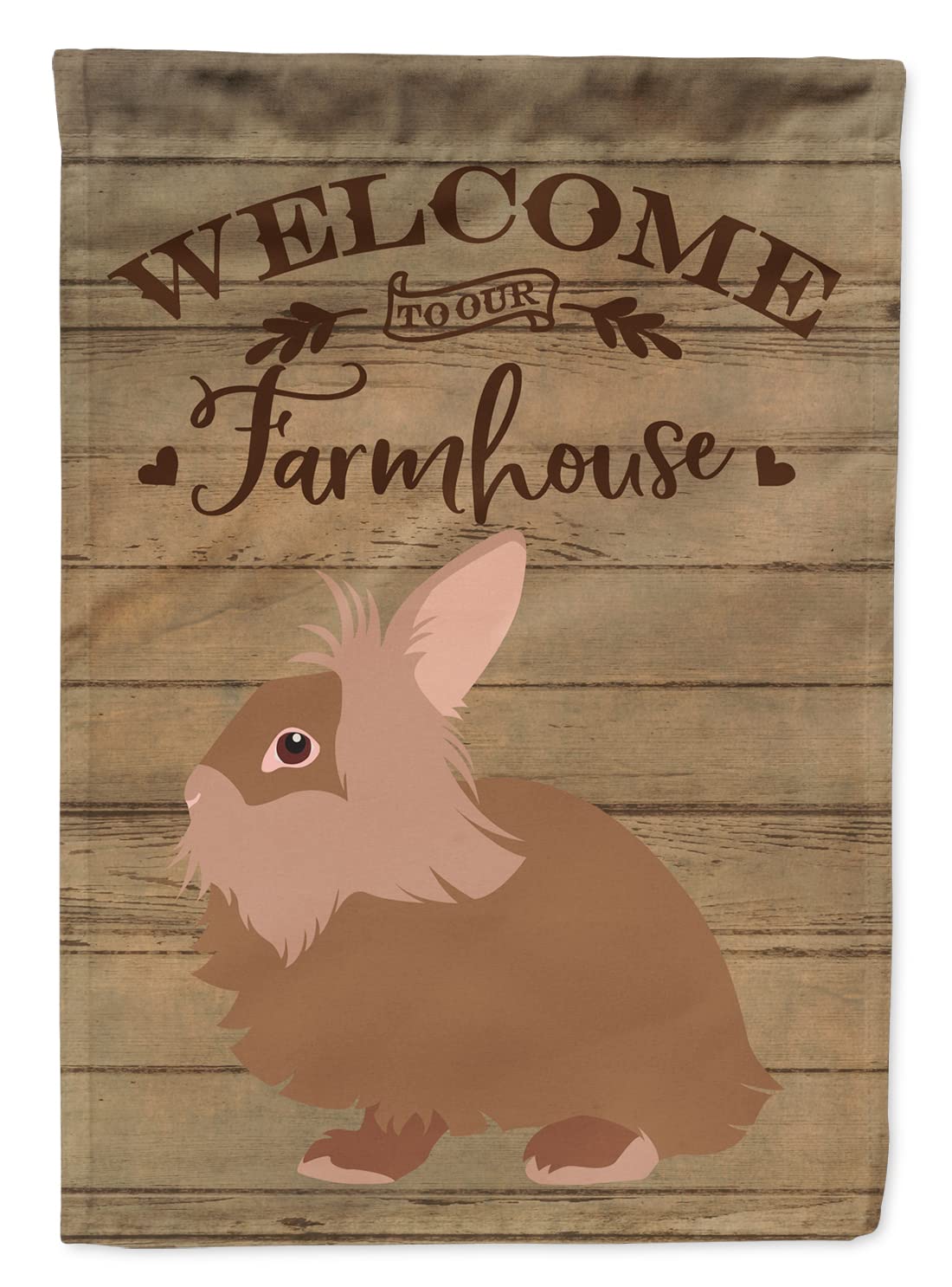 Lionhead Rabbit Welcome Flag Caroline's Treasures drapeau en toile grand format pour jardin