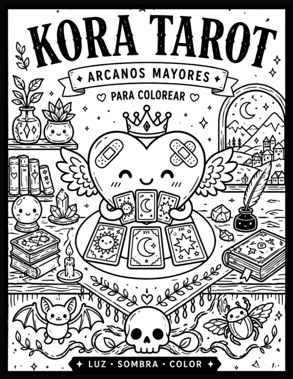 KORA TAROT:: Arcanos Mayores para colorear con sopas de letras y crucigramas.