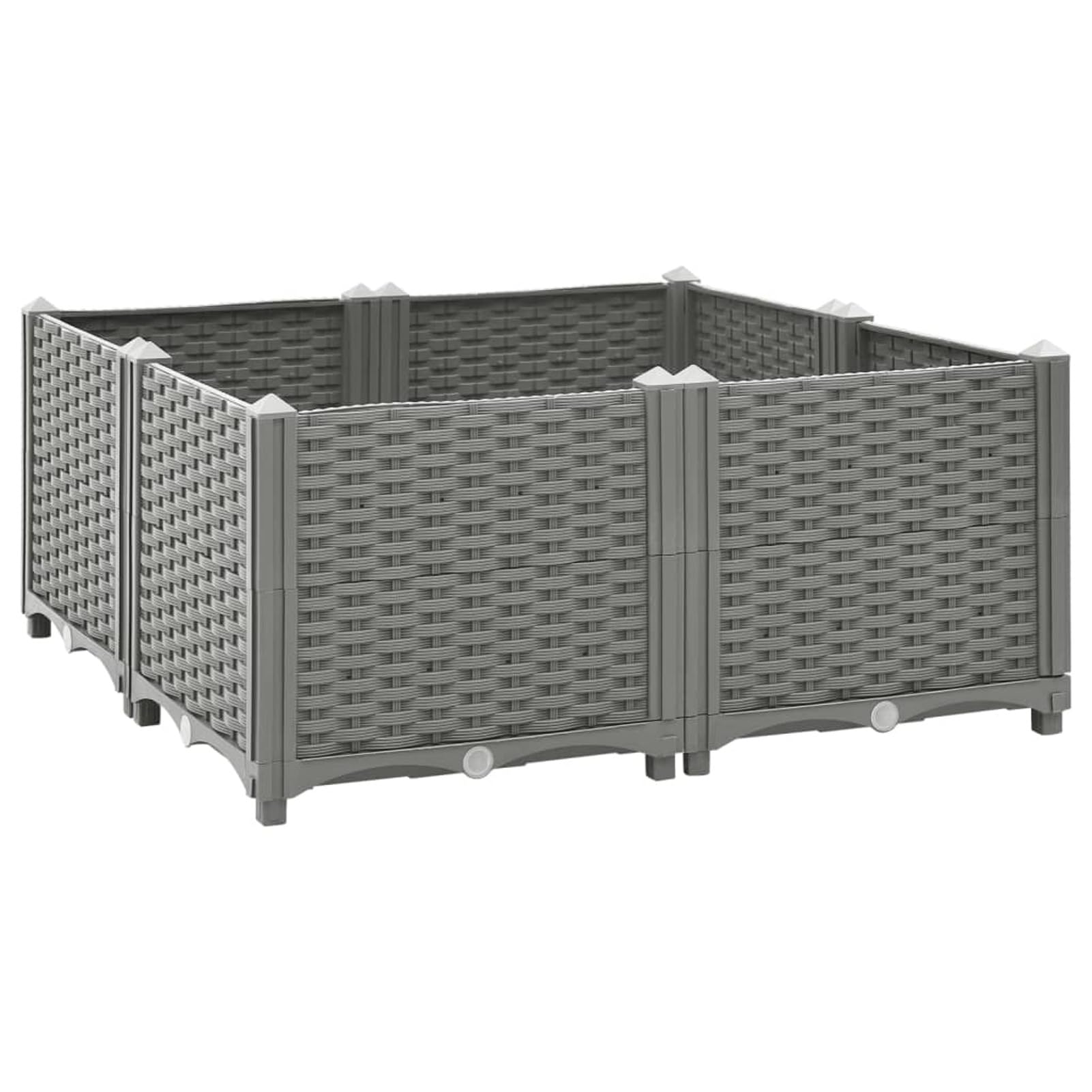 Arriate Polipropileno 80x80x38 cm, Mesa De Cultivo, Huerto Domestico, Cultivo De Plantas Aromaticas, Arriate De Jardín - 153303