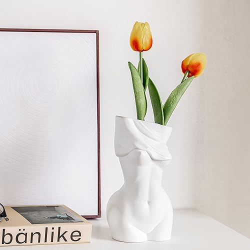 Miniatura 4 de Jarrones de cuerpo femenino, jarrones curvos femeninos, aspecto único para desnudar, jarrones decorativos, jarrones florales creativos, jarrones de