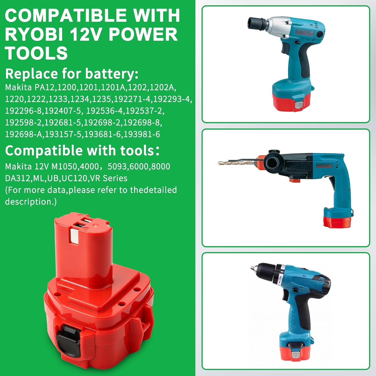 4Ah for Makita 12V Battery PA12 1220 1222 1233 1200 1201 1202 1234 image 3