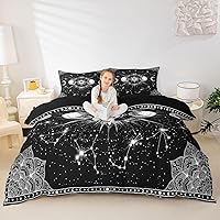 Vista 30 de Erosebridal Funda de edredón de arco iris para niñas, diseño de sol y estrellas, tamaño individual, para niños y niños, estilo de dibujos animados