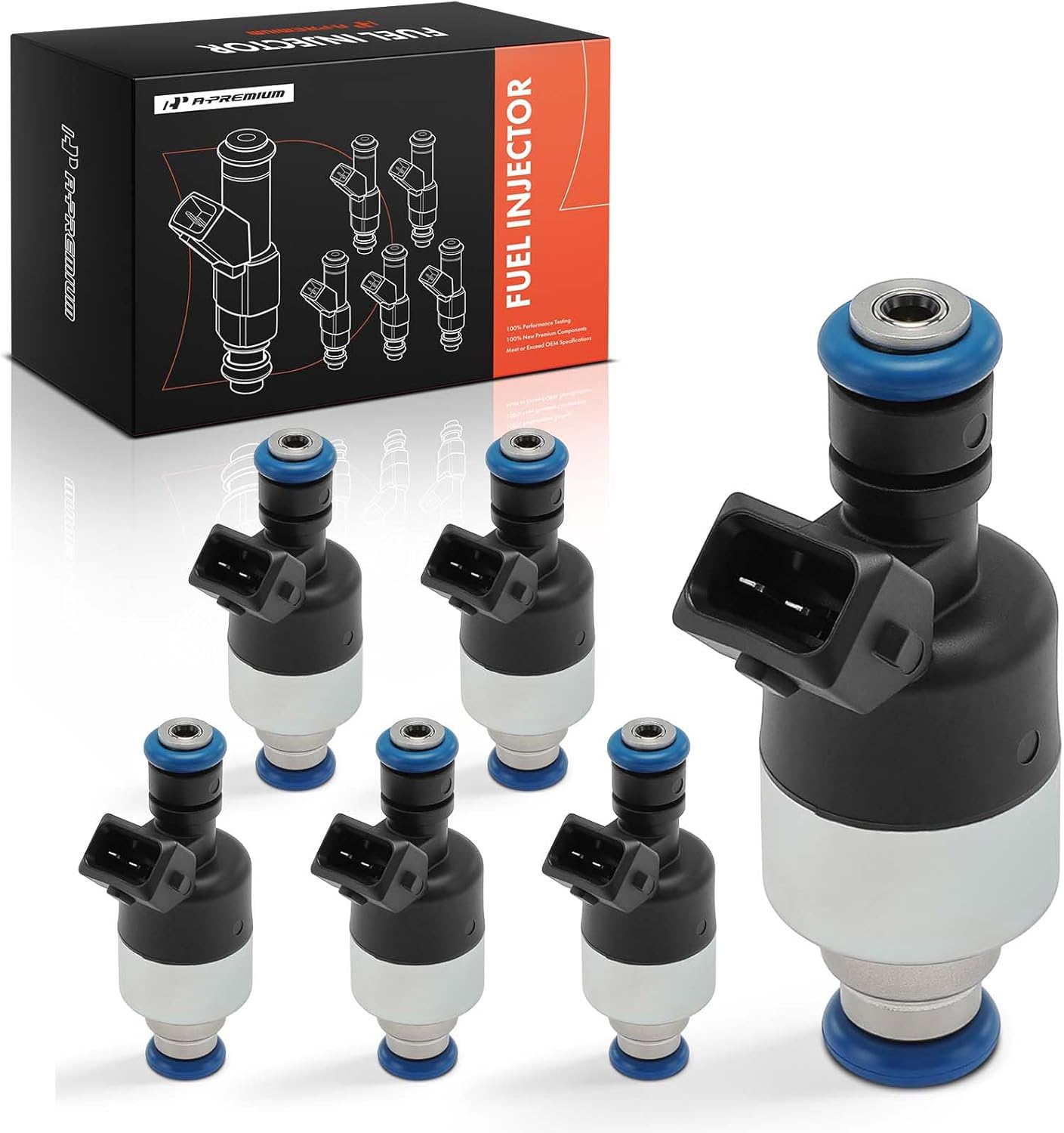 A-Premium Fuel Injectors Set of 6 Compatible with Chevrolet Camaro 1995-1999 & Buick LeSabre 1996-2000, Park Avenue 1998-2000 & Oldsmobile 88 1996-1999, LSS, Regency & Pontiac Bonneville, Firebird