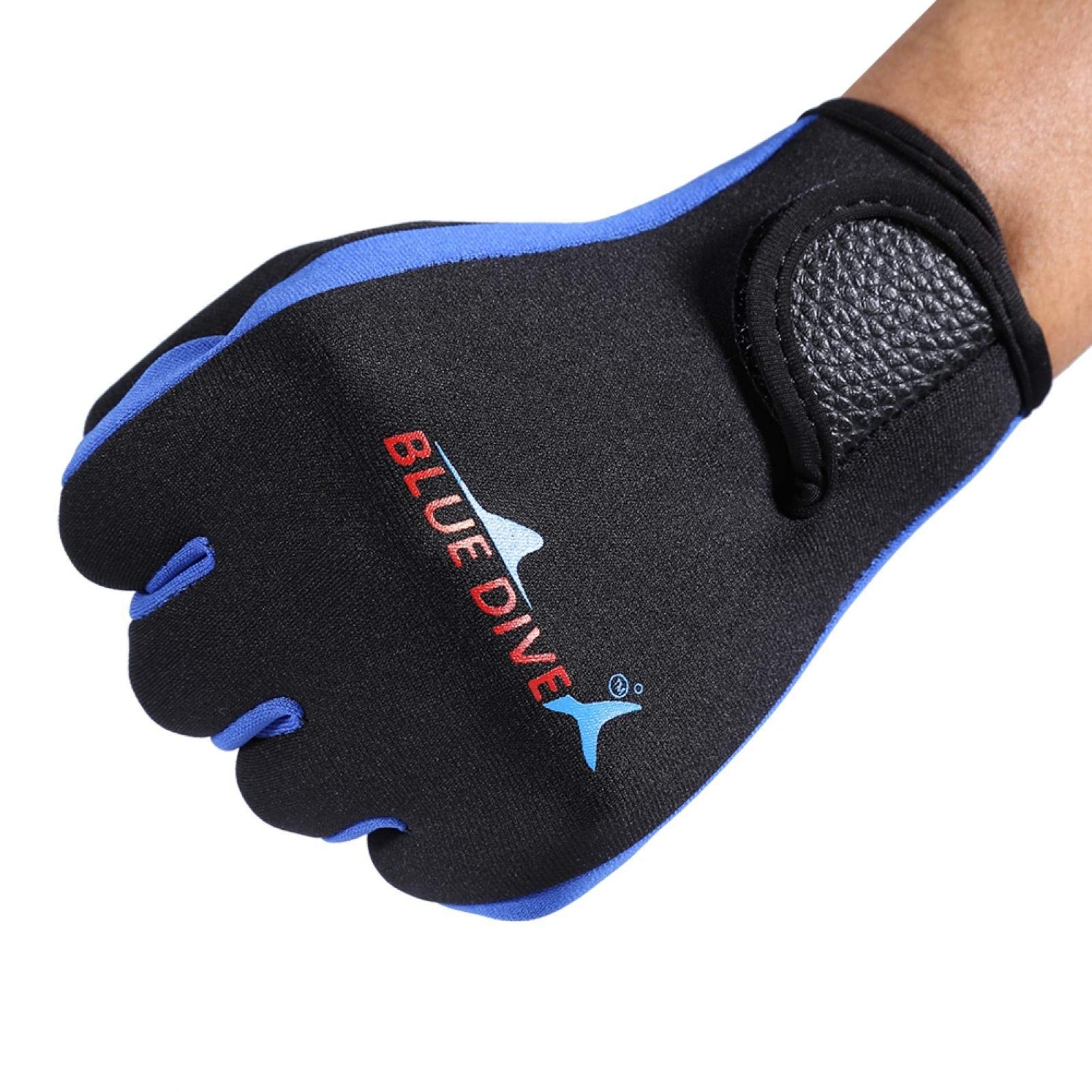Gants de Plongée Néoprène 5mm s Latex Épais pour Surf Cyclisme Hiver Résistant au Froid Poignet Élastique Réglable Crochet et Boucle Duikhandschoenen