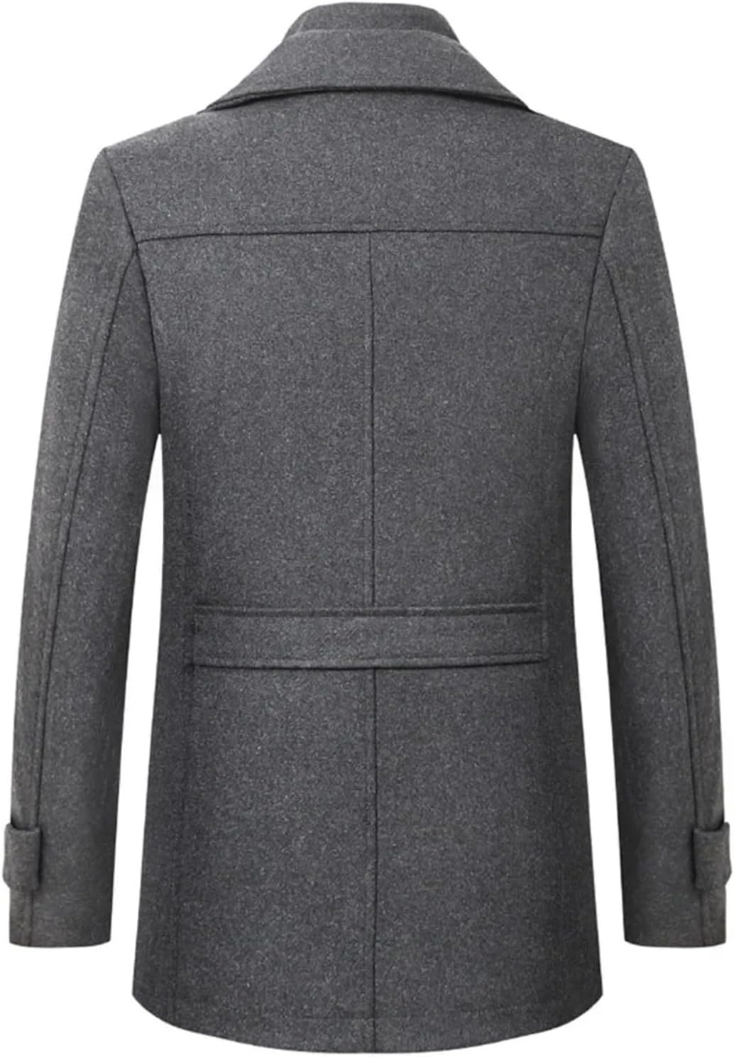 Men's Pea Coat Tweed Double Collar Casual Soft Warm Kuwait Ubuy