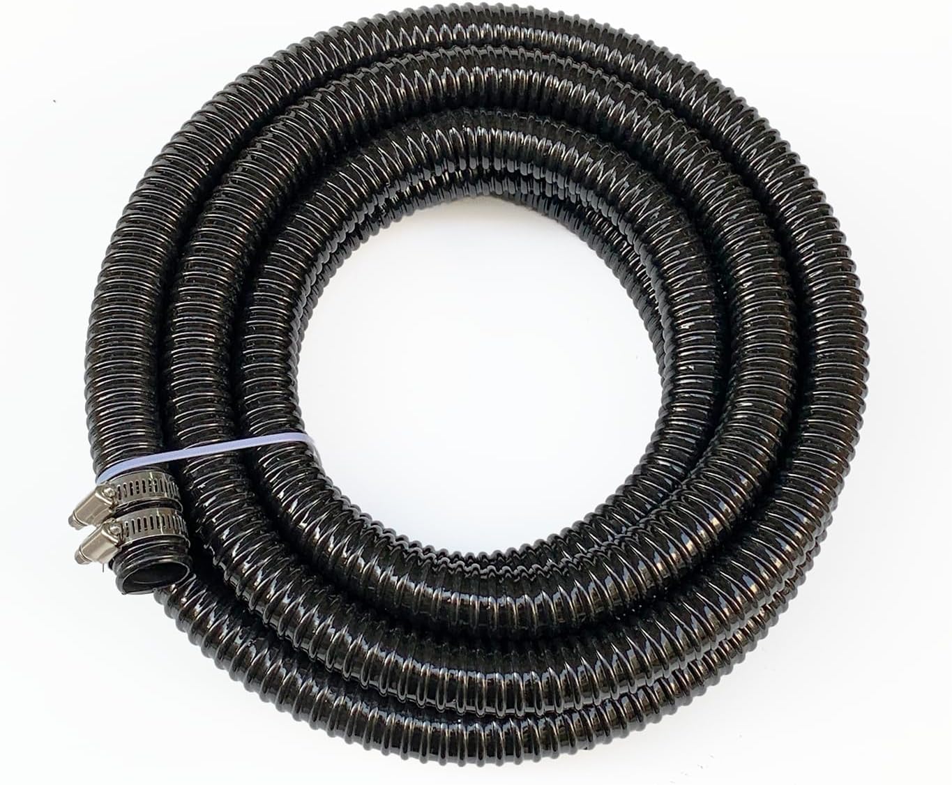 Sump Pump Hose 1 1/4 inch Id Pond Tubing Black Plastic Corrugated Strong Flexible Drain Water Hose 20Ft