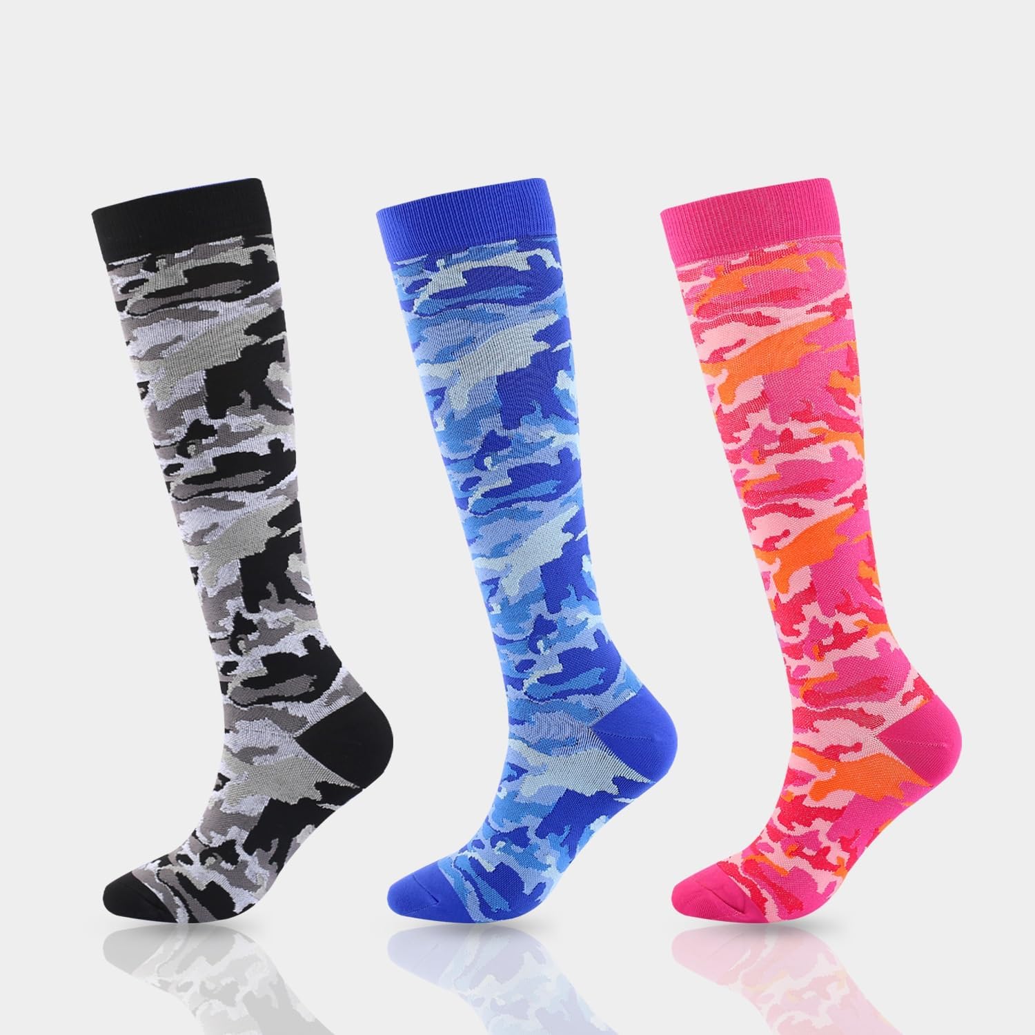 Outdoor Sports Leg Protection Socks Striped Compression Casual Tube