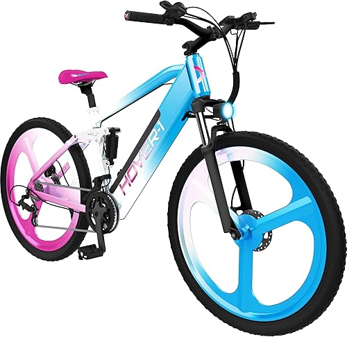Hover-1 Bicicleta eléctrica Instinct con motor de 350 W, velocidad máxima de 15 mph, neumáticos de 26 pulgadas y bicicleta eléctrica de 40 millas de