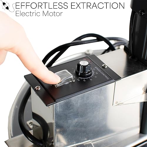 Miniatura 5 de VIVO Extractor eléctrico de miel 2 bastidor, acero inoxidable, girador de tambor de panal accionado BEE-V002E