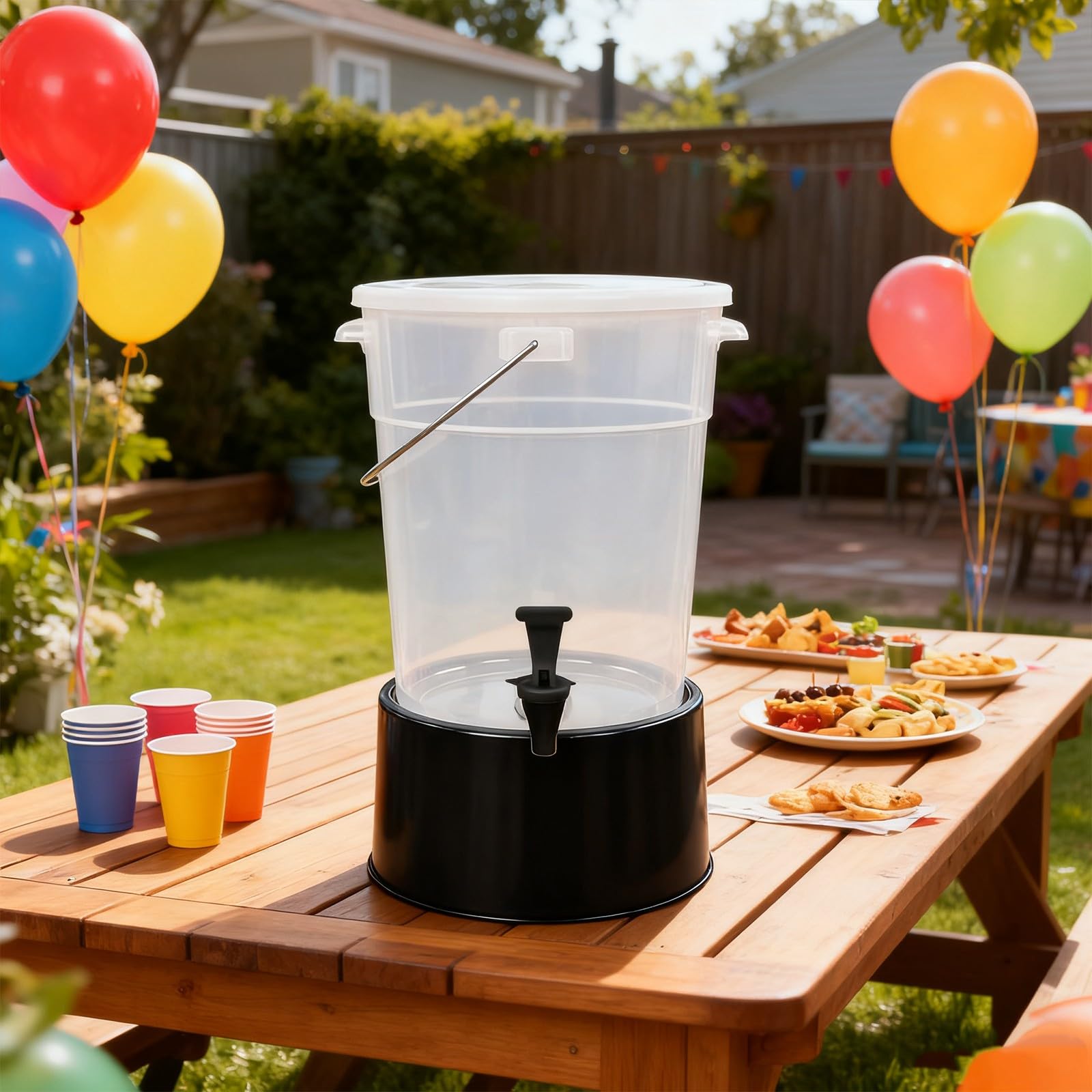 Dispensador de bebidas heladas de gran capacidad, contenedor a prueba de fugas con grifo para hogares, cocina, eventos al aire libre, refrigerador, jarra de agua fría, dispensador de bebidas