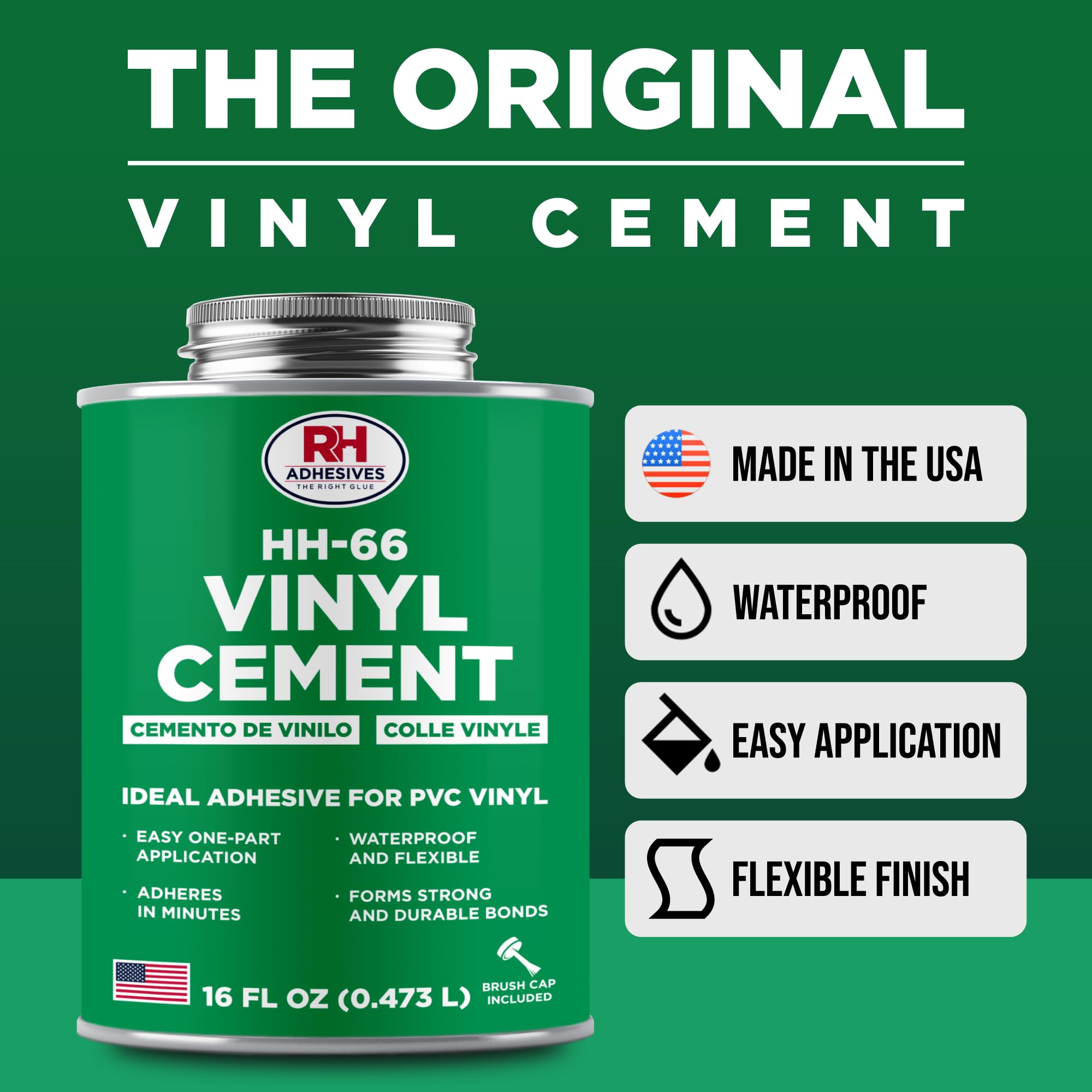 Hh-66 Vinyle Ciment – 1 pinte, 453,6 gram Peut en Droit des produits