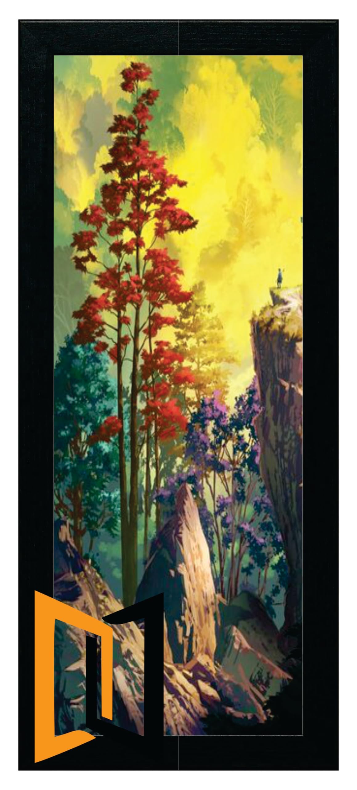 Black Flat Photo Frame Panoramic Real Wood Picture Frame Acrylic Glass Poster Frame Portrait Landscape Wall Hanging 98cm x 38cm