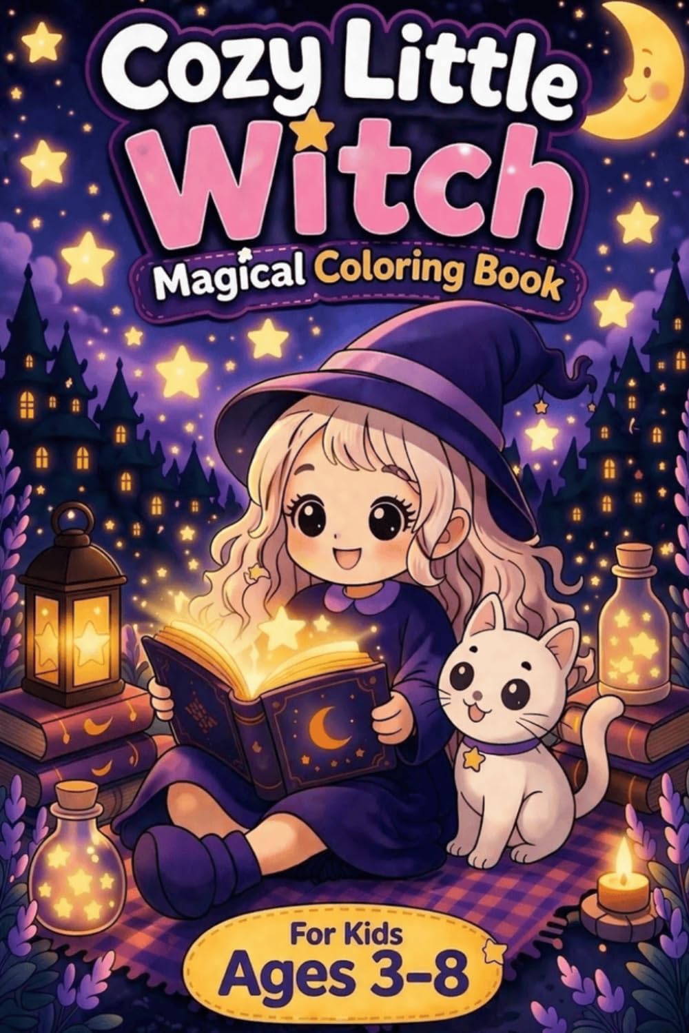 Cozy Little Witch Coloring Book 2: More Cute and Easy Coloring Pages for Kids Ages 3–8 (Cozy Little Witch Coloring Series)