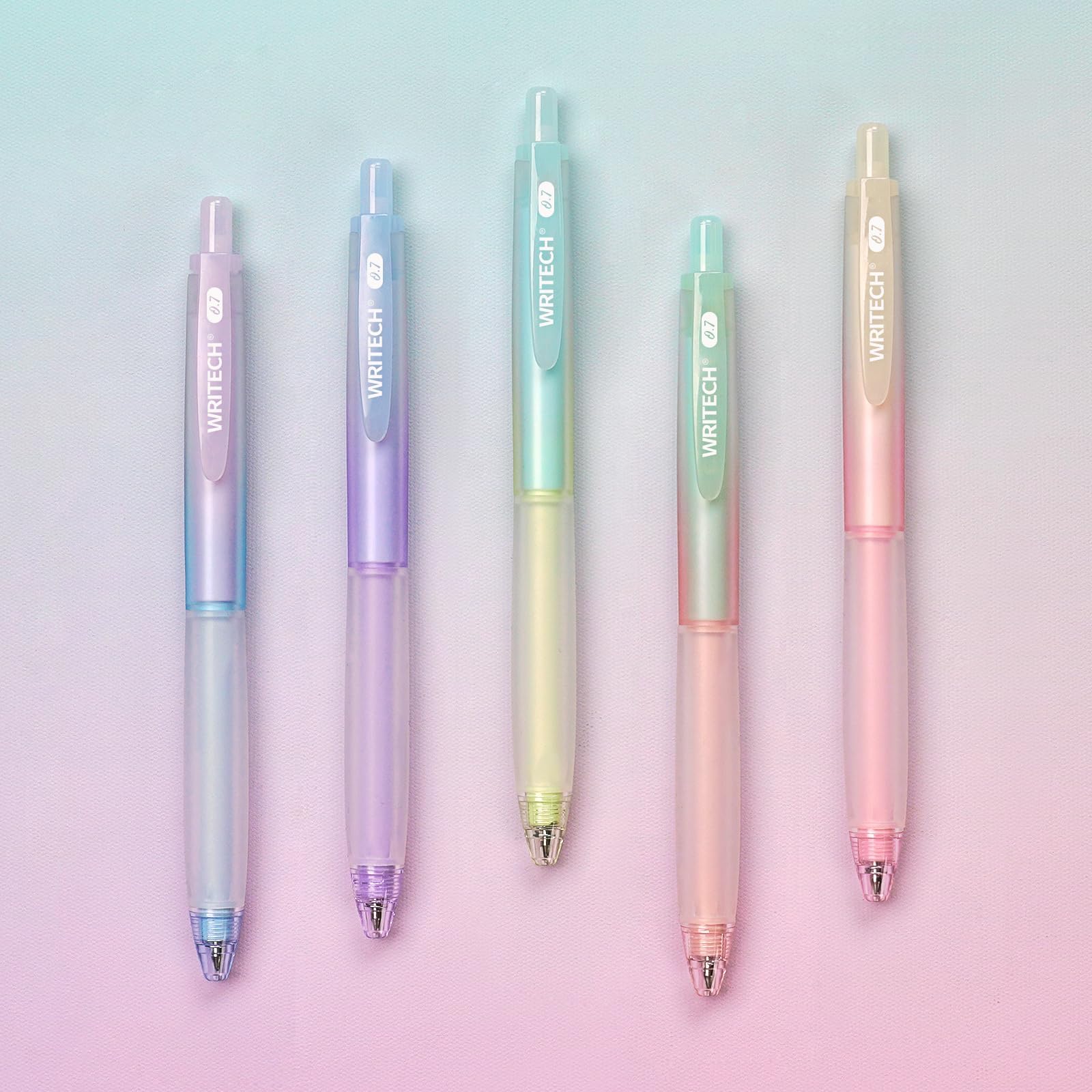 Writech Retractable Gel Ink Pens 8ct Black Ink 0.5mm Fine