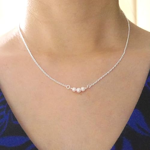 Miniatura 5 de No Grit No Pearl Self Love Sterling Silver Necklace 17'' - 18'' Length