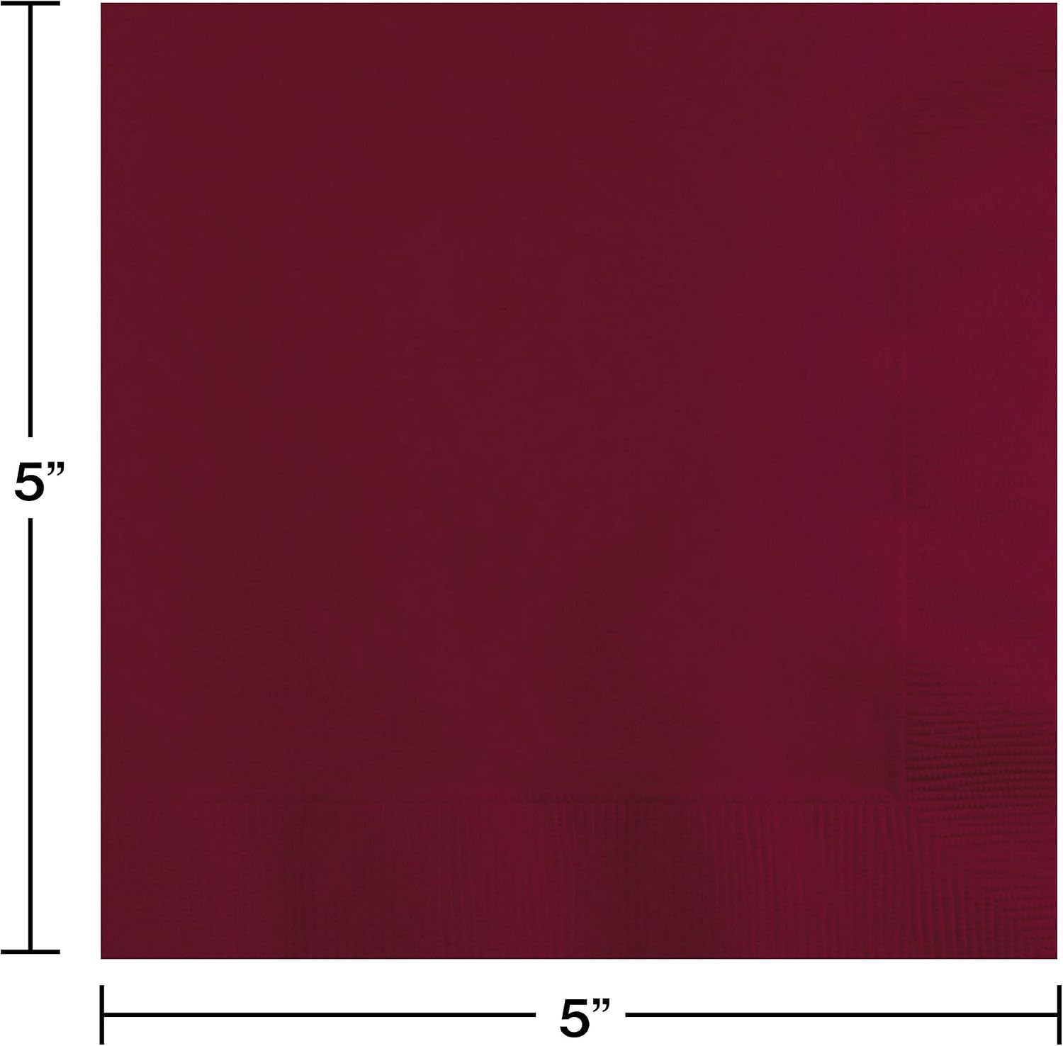 Creative Converting Burgundy Red Beverage Paper Napkins, DAA