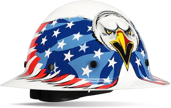 Fiberglass Full Brim Hard Hat with Wheel Ratchet, 8 Point Suspension, ANSI/ISEA Z89.1 Type 1 Certified