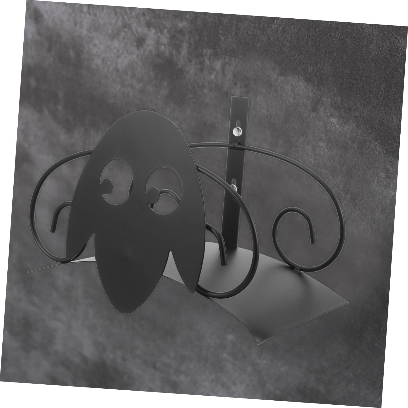 Support Mural pour Tuyau D’arrosage en Fer Noir, Design Simple
